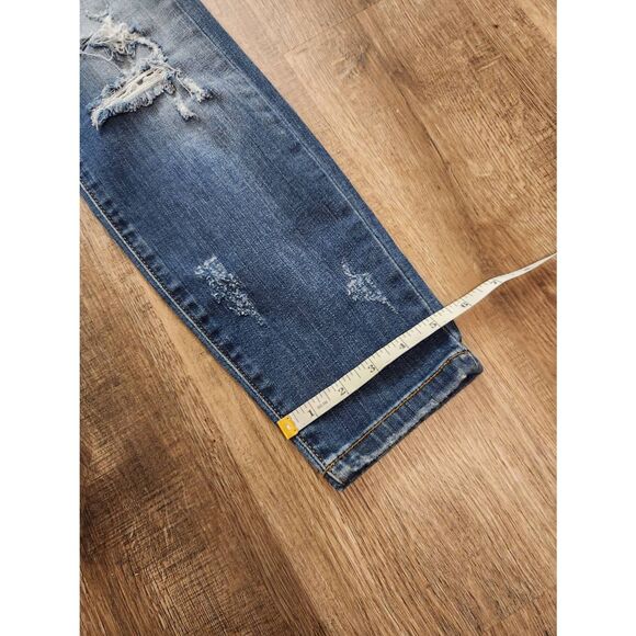 Judy Blue 'Relaxed Fit' 5/27 (27x26.5) womens jeans distressed medium wash - Picture 7 of 10